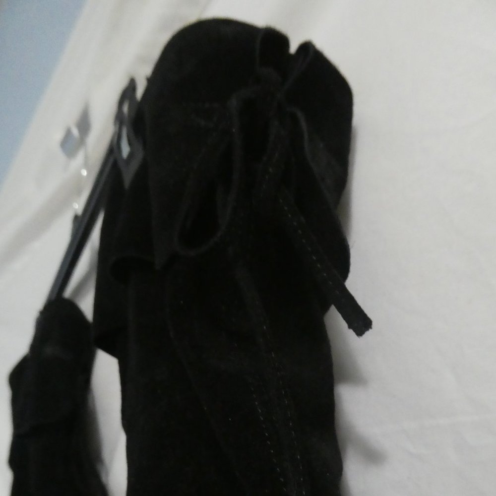 STEVE MADDEN | size 7.5 | Black Suede Stiletto Pirate Slouch Boot | Xenonn | GUC - Picture 6 of 14